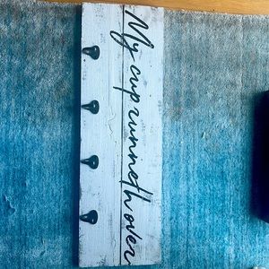 My Cup Runneth Over rustic cup organizer